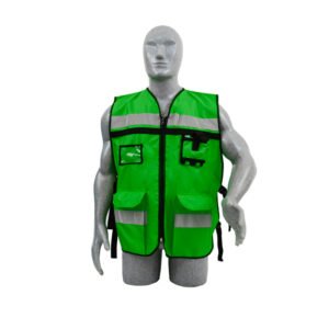 Chaleco de seguridad tipo supervisor abierto con reflejante verde unitalla Surtek 137594