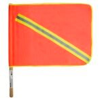 Banderín de malla plástica con reflejante y vástago de madera Surtek 137606