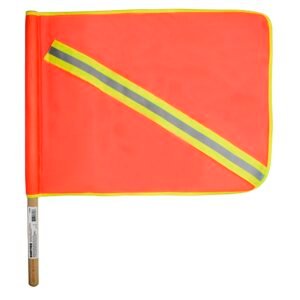 Banderín de malla plástica con reflejante y vástago de madera Surtek 137606