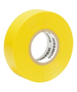Cinta para aislar amarilla 19 mm x 9 m Surtek 138007