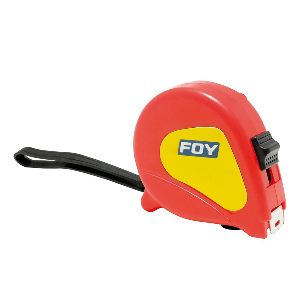 Flexómetro con carcasa de plástico rojo 5 m x 3/4" Foy 142126