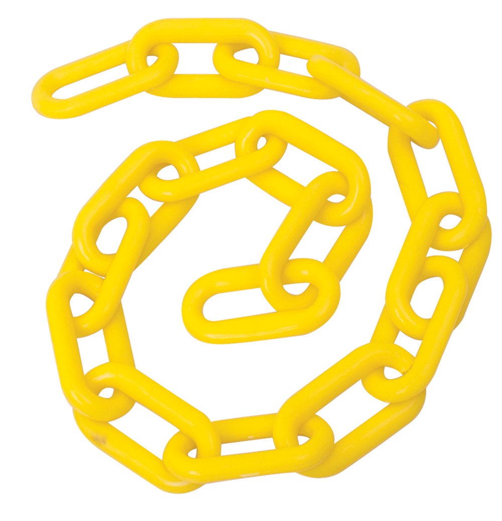 Cadena plástica calibre 6 mm de 25 m, color amarillo Foy 143421