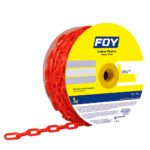 Cadena plástica calibre 3 mm de 50 m, color rojo Foy 143433