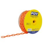 Cadena plástica calibre 3 mm de 50 m, color naranja Foy 143436