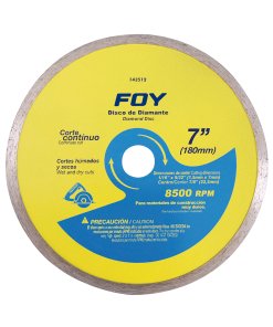Disco de diamante continuo, 7" Foy 143512