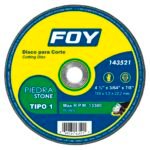Disco abrasivo tipo 1 para piedra 4-1/2" x 1.2 mm Foy 143521