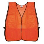 Chaleco de seguridad de malla de poliéster para uso de día naranja unitalla Foy 144172