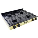 Estufa de gas 4 quemadores de acero inoxidable color beige Foy 144706