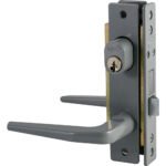 Cerradura clásica para puerta de aluminio función doble, gris, llave estándar Lock 14CL