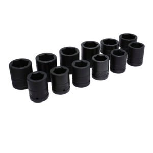 Juego de dados de impacto cuadro de 1", 6 puntas, en pulgadas, 12 piezas Urrea 15101
