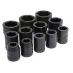 Juego de dados de impacto cuadro de 1", 6 puntas, métricos, 12 piezas Urrea 15201
