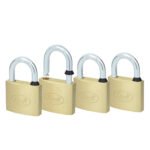 Juego de candados de latón cortos 40 mm, llave estándar, 4 piezas Lock 15CA