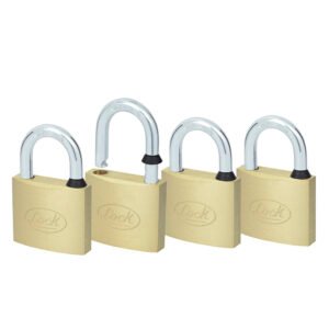 Juego de candados de latón cortos 40 mm, llave estándar, 4 piezas Lock 15CA
