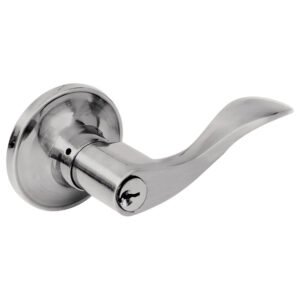 Manija tubular curva función entrada y recámara, níquel satinado, llave estándar, blíster Lock 16MA