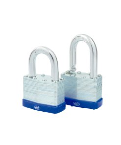 Juego de candados laminados 50 mm, llave estándar, 2 piezas Lock 17CA