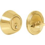 Cerrojo residencial función sencilla, latón brillante, llave estándar, blíster Lock 17CE