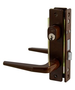 Cerradura clásica para puerta de aluminio función doble, café, llave estándar Lock 18CL