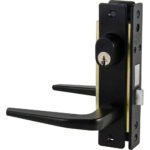 Cerradura clásica para puerta de aluminio función doble, negro, llave estándar Lock 19CL