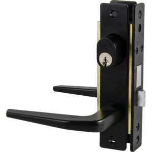 Cerradura clásica para puerta de aluminio función doble, negro, llave estándar Lock 19CL