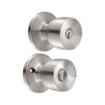 Pomo tubular copa recta función recámara, acero inoxidable, llave estándar, blíster Lock 19PO