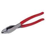 Pinza para electricista con mango rubber grip de 9-1/2" alta palanca poncha terminal Urrea 208G