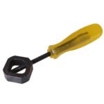Porta cincel cuadrado con mango ergonómico de plástico 8-1/2" Urrea 2108A
