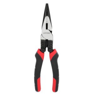 Pinza para electricista con mango bimaterial palanca compuesta de 8" punta larga Urrea 2292GCA