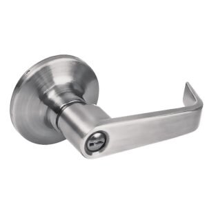 Manija tubular plana función entrada y recámara, níquel satinado, llave estándar, blíster Lock 22MA