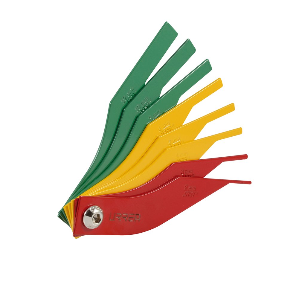 Calibrador de balatas métrico, 8 hojas Urrea 2337