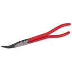 Pinza para electricista con mango rubber grip de 9-5/8" extra larga curva a 45° Urrea 241G