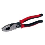 Pinza para electricista con mango bimaterial de 9-3/8" corte lateral con poncha cable alta Urrea 259GHLX