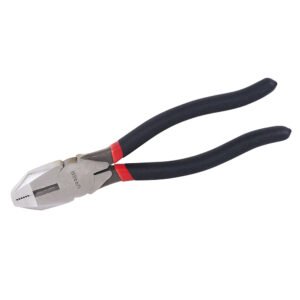 Pinza para electricista con mango rubber grip de 8-9/16" corte lateral Urrea 268GI