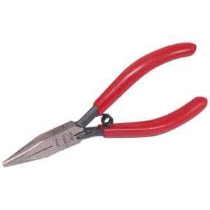 Pinza para electrónica con mango rubber grip de 4-3/4" cónica lisa Urrea 28560