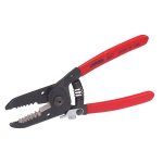 Pinza pelacable con mango air cushion 10-20 AWG de 6-3/4" alta palanca con seguro Urrea 297