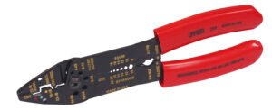 Pinza pelacable con mango air cushion 10-22 AWG de 8-3/4" poncha terminales Urrea 299