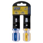 Juego de destornilladores con mango de PVC combinados tipo trompo, 2 piezas Foy 2DP42