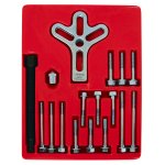 Juego de extractor automotriz de volante tipo C, 17 piezas Urrea 4205