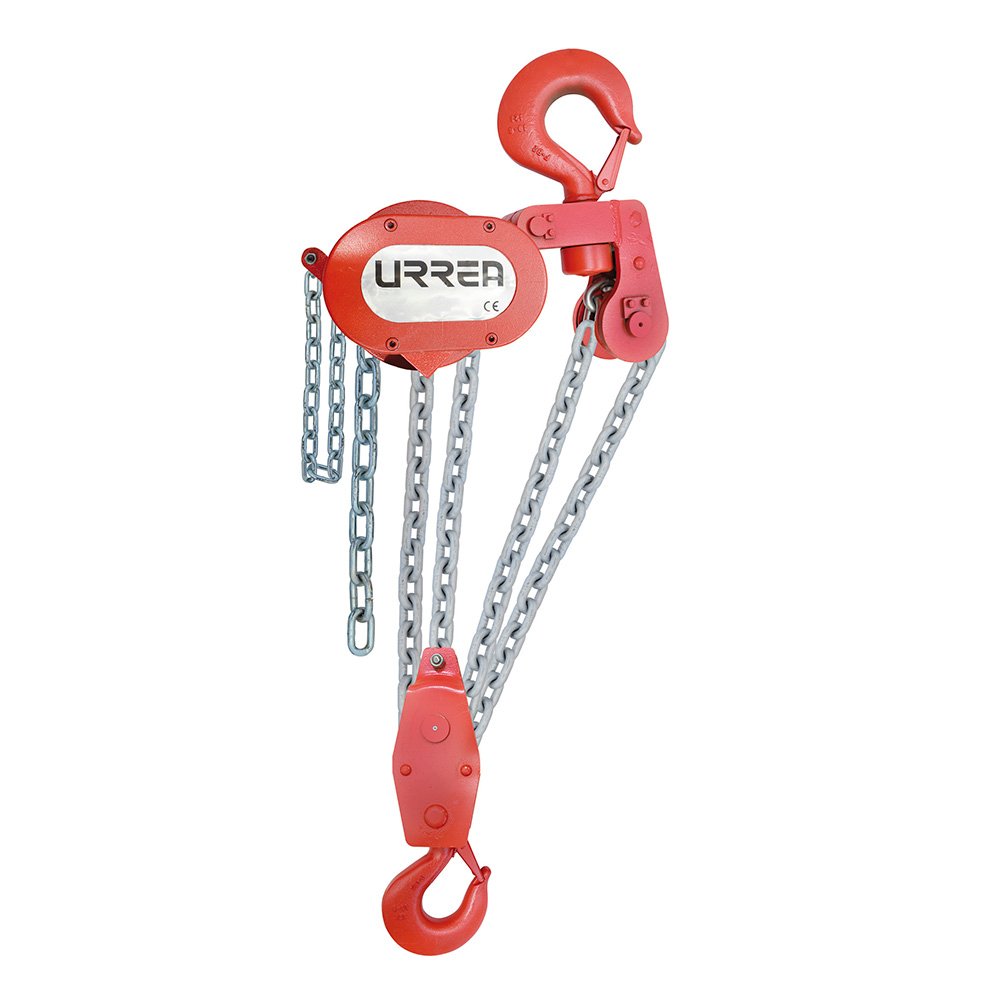 Polipasto manual con freno de acción inmediata 3 ramales 8 ton, cadena 3 m Urrea 46308
