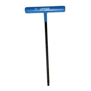 Llave hexagonal larga tipo "T" punta de bola ergonómica métrica, 3 mm Urrea 46512LBGP