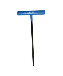 Llave hexagonal larga tipo "T" punta de bola ergonómica métrica, 5 mm Urrea 46516LBGP