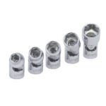 Juego de dados flexibles cuadro de 1/4", 6 puntas, en pulgadas, en riel, 5 piezas Urrea 4700J