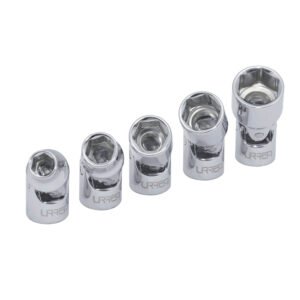 Juego de dados flexibles cuadro de 1/4", 6 puntas, en pulgadas, en riel, 5 piezas Urrea 4700J