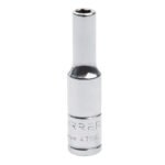 Dado largo cuadro de 1/4", 6 puntas, en pulgadas, 3/16" Urrea 4706L