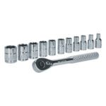 Juego de dados y accesorios cuadro de 1/4" en pulgadas, 12 piezas Urrea 47101