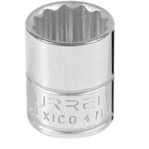 Dado cuadro de 1/4", 12 puntas, en pulgadas, 9/16" Urrea 4718T