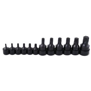 Juego de dados con punta torx cuadro de 1/4", 3/8" y 1/2", 12 piezas Urrea 475254W