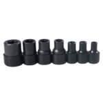 Juego de dados torx hembra cuadro de 1/4" y 3/8", 7 piezas Urrea 4752E