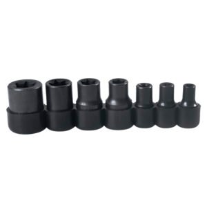 Juego de dados torx hembra cuadro de 1/4" y 3/8", 7 piezas Urrea 4752E