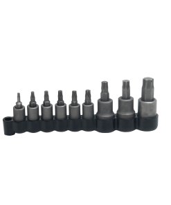 Juego de dados con punta torx cuadro de 1/4" y 3/8", 9 piezas Urrea 4752T