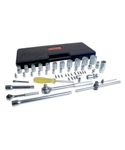 Juego de dados y accesorios cuadro de 1/4" y 1/2" en pulgadas, 50 piezas Urrea 4754P